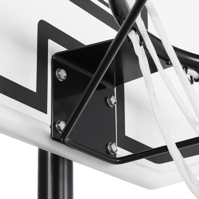 Баскетбольне кільце Yaheetech з стійкою: портативна вулична баскетбольна установка, регульована висота 159-214 см, чорний колір