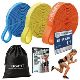 Опори гумові для фітнесу Resistance Bands (набір 3 шт) з натурального каучуку, антиковзкі, для силових тренувань, кросфіту, йоги