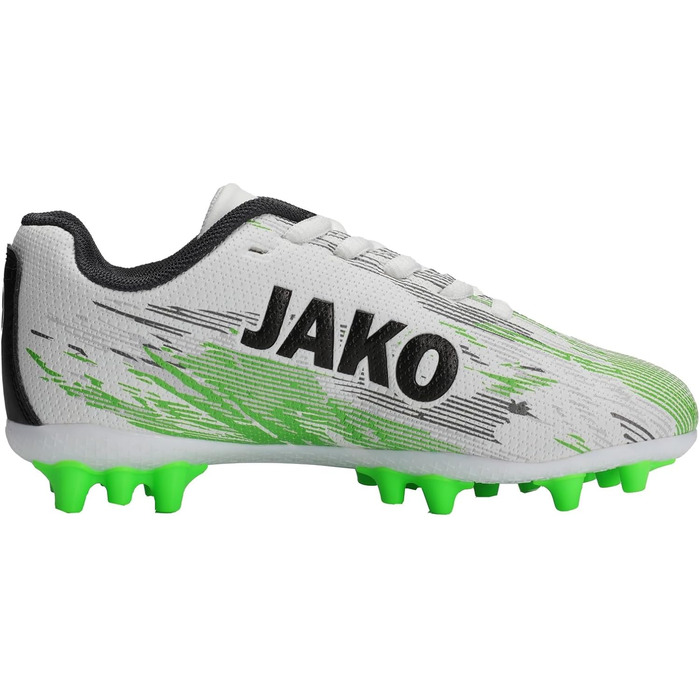 Дитячі футбольні бутси JAKO Stepover (37 EU, білий, неоновий зелений)