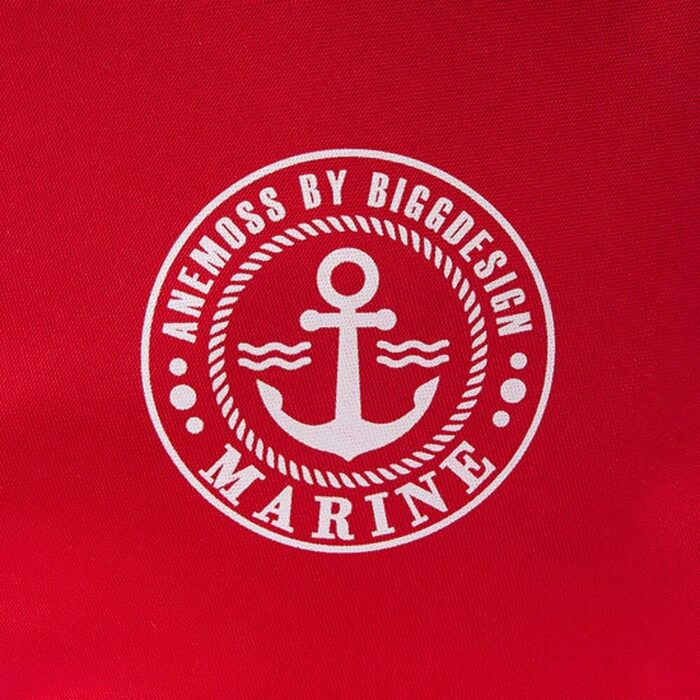 Спортивна сумка Anemoss Marine Collection, циліндрична, поліестер, регульований дуфл-бег з якорним принтом, темно-синя, 37x50 см