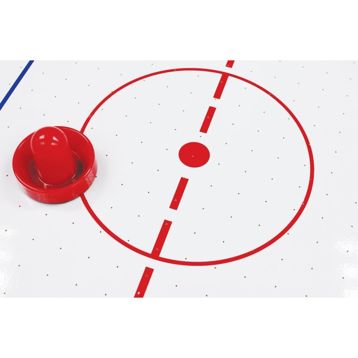 Airhockey стіл Carromco Crosscheck-XT – ігрове поле з високоглянцевим покриттям, вентильоване поле, 2 шайби та 2 ракетки, розмір 79x122x61 см, синій, для дітей та дорослих