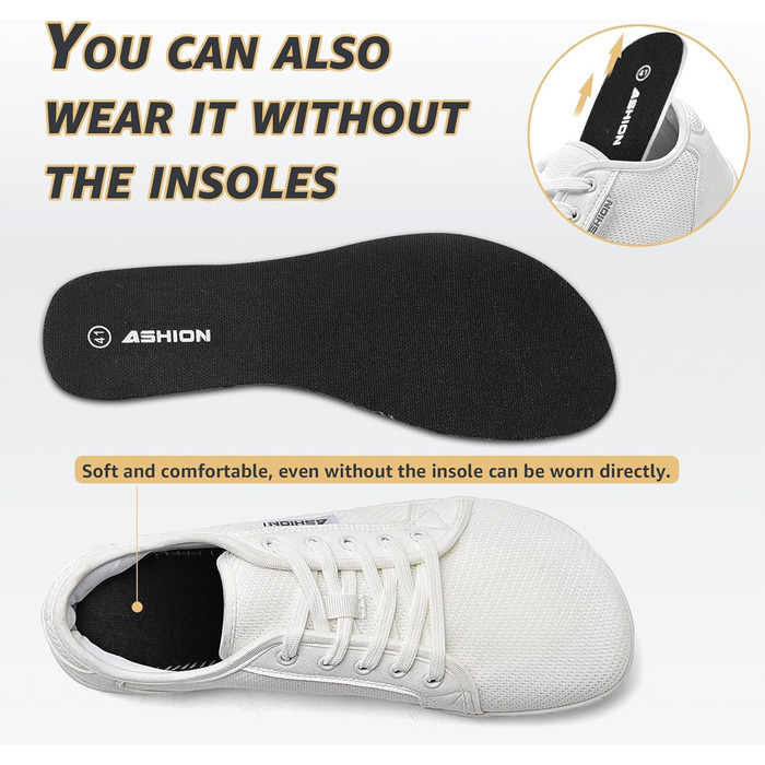 ASHION Легкі та широкі кросівки для ходьби та трейлу (38 EU)