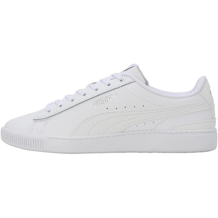 Жіночі шкіряні кросівки PUMA Vikky V3 Lthr, білі з сріблястими деталями, розмір 39 EU