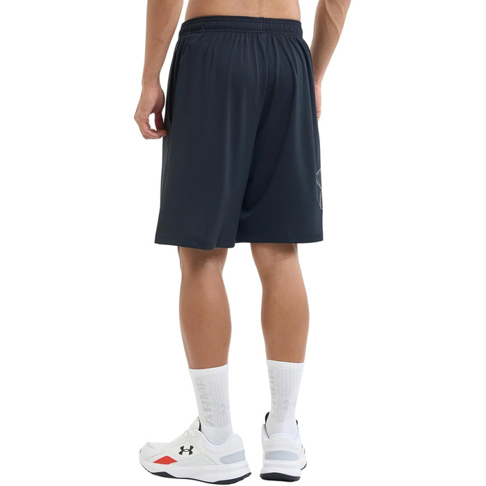 Чоловічі бігові шорти Under Armour Tech Graphic Short, чорні з графітовим принтом