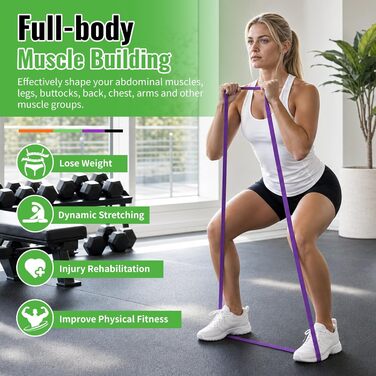 Резинки для фітнесу Fokky Resistance Bands Set 4-х рівнів, з анкером для дверей та захисними накладками для силових тренувань, розбудови м'язів та загальної фізичної підготовки