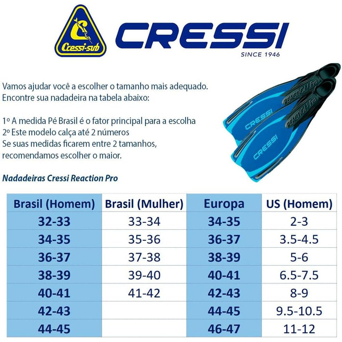 Ласти Cressi Reaction Pro для дайвінгу, фрідайвінгу і снорклінгу, унісекс, розмір 46/47, чорні/сріблясті