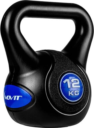 Гиря MOVIT STYLISH BLACK з захисним покриттям, 2–20 кг, безпечна для підлоги, сертифікована на відсутність шкідливих речовин