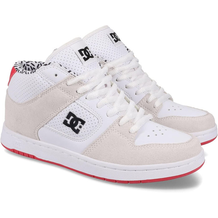 Кросівки DC Shoes Manteca Mid для жінок, чорно-білі (40 EU, білий, рожевий, чорний)