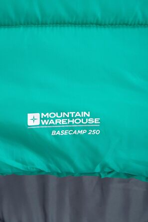 Спальний мішок Mountain Warehouse Basecamp 250 - для дорослих та дітей, блакитно-зелений