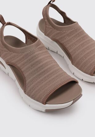 Сандалії Skechers Arch Fit City Catch для жінок (43 EU, Мокка Майлар в'язка)