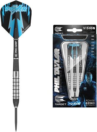 Дартс Target Phil Taylor 8-Zero 2, 80% вольфрам, сталеві наконечники, набір дротиків