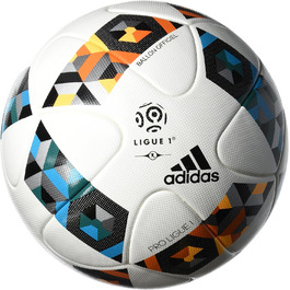 Офіційний футбольний м’яч adidas Pro Ligue 1, розмір 5, білий/синій/помаранчевий/чорний