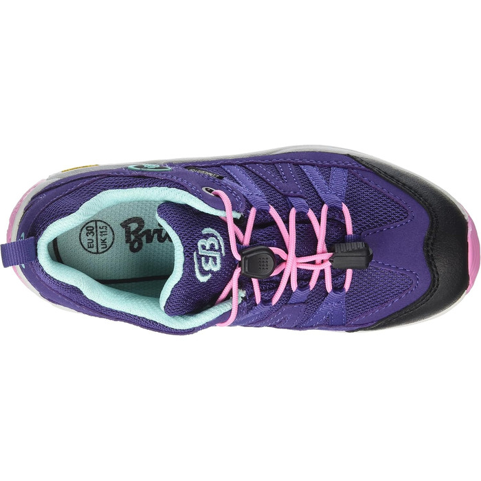 Дитячі кросівки Brütting Ohio LowTrail, блакитно-білі (35 EU), фіолетово-рожево-бірюзові