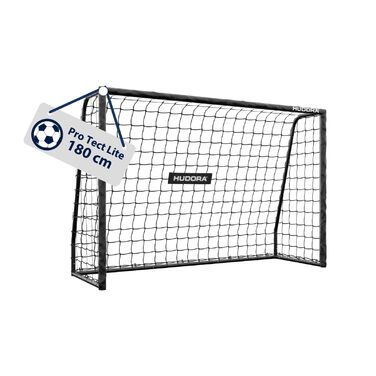 Футбольні ворота HUDORA Pro Tect Lite 180x120 см для дітей та підлітків – сталеві, з м'якою обшивкою стійок для вулиці, швидке складання