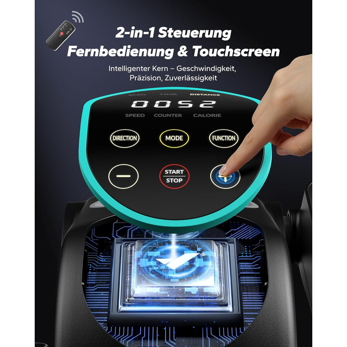 MERACH Міні електричний крос-тренажер під стіл з пультом, дисплеєм та неслизьким покриттям, 12 швидкостей, тихий та портативний для дому, для дорослих та літніх людей, блакитний E32-2025