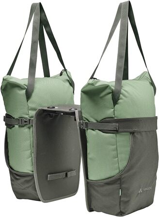 Велосипедна сумка VAUDE TwinShopper 44 л, окремі секції, дощовик, зелена