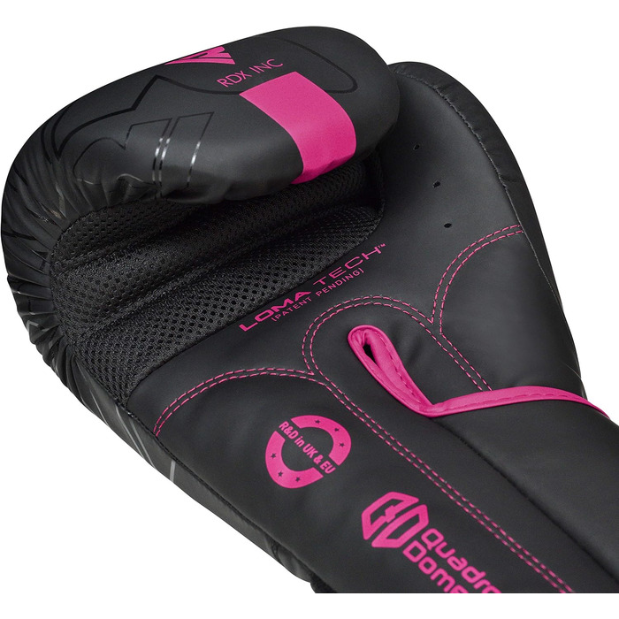 Дитячі боксерські рукавички RDX KARA 6oz, рожеві, шкіра Maya Hide, для муай-тай, кікбоксингу, MMA та тренувань на мішку