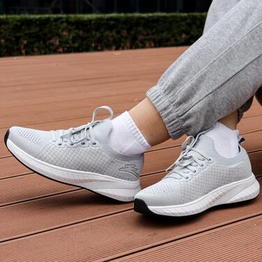 Жіночі спортивні кросівки для бігу та повсякденного носіння, легкі, дихаючі, сірого кольору (36 EU)