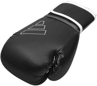 Боксерські рукавички adidas Hybrid 80 16oz для боксу, MMA, кікбоксингу, тренувань, чорні/білі, унісекс