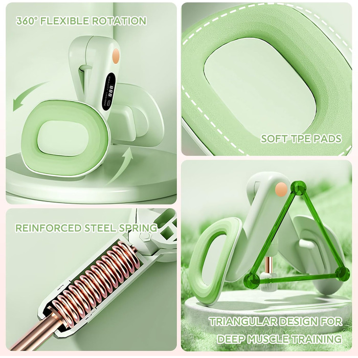 Тренування тазового дна для жінок: пристрій для зміцнення м'язів, регулювання ваги 7-16 кг, фітнес для дому, зелений