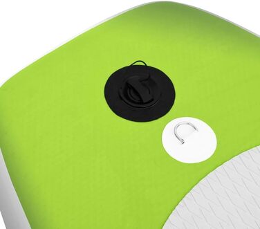 Надувна SUP-дошка для дорослих vidaXL 300x76x10 см, зелена, комплект для серфінгу та падлбордингу