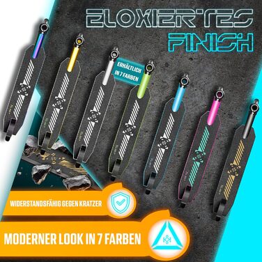 KESSER® Станкер Скутер X-Limit-Pro 360° - професійний для дітей та дорослих, ABEC 9, 110мм PU колеса, чорний/золотий