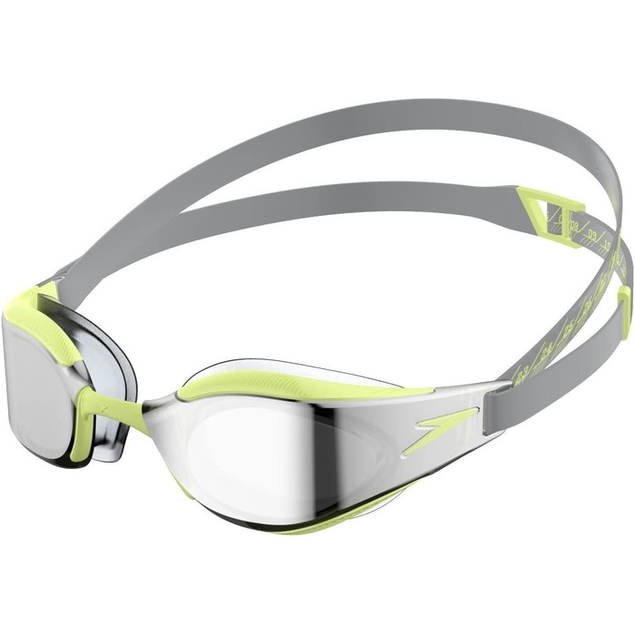 Окуляри для плавання Speedo Fastskin Hyper Elite Mirror для дорослих, сірі/зелені/хромовані, дзеркальні