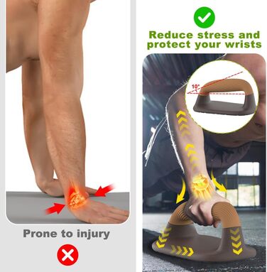 Обладнання для калістетики: бруси для віджимань, паралелі, бруси для стійки на руках, міцні бруси для віджимань, дошка для віджимань для тренувань на підлозі, стійка на руках, силові тренування, вантажопідйомність 226 кг, темно-зелений – перфорована основ