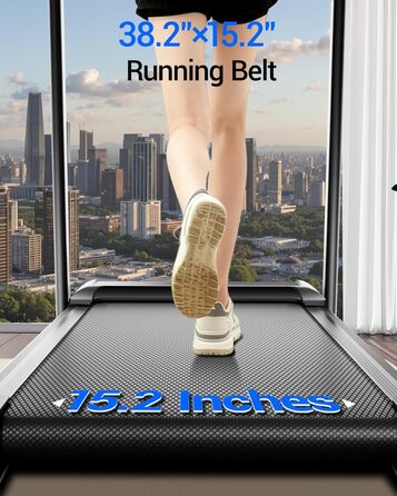 Біговий тренажер UMAY для дому, складаний, 12 км/год, з монітором серцевого ритму, 2.5PS/1800W, 12 програм тренувань, 10% нахил, ефективна амортизація