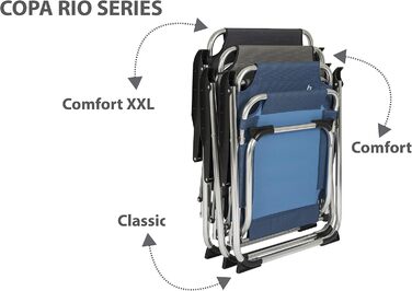 Крісло для кемпінгу Bo-Camp Copa Rio Comfort: чорне, розкладне, для відпочинку та риболовлі