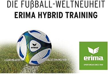 Гібридний футбольний м'яч Erima Hybrid Training 5 для дорослих, синьо-лаймовий