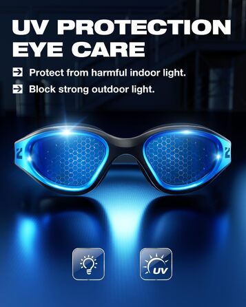 Окуляри для плавання ZIONOR G1 NAVA Anti-Fog (антизапітні), дорослі, унісекс, 100% UV-захист, чорно-сині
