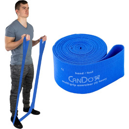 Фітнес-стрічка CanDo Multi-Grip, синя, сильний опір, для тренувань