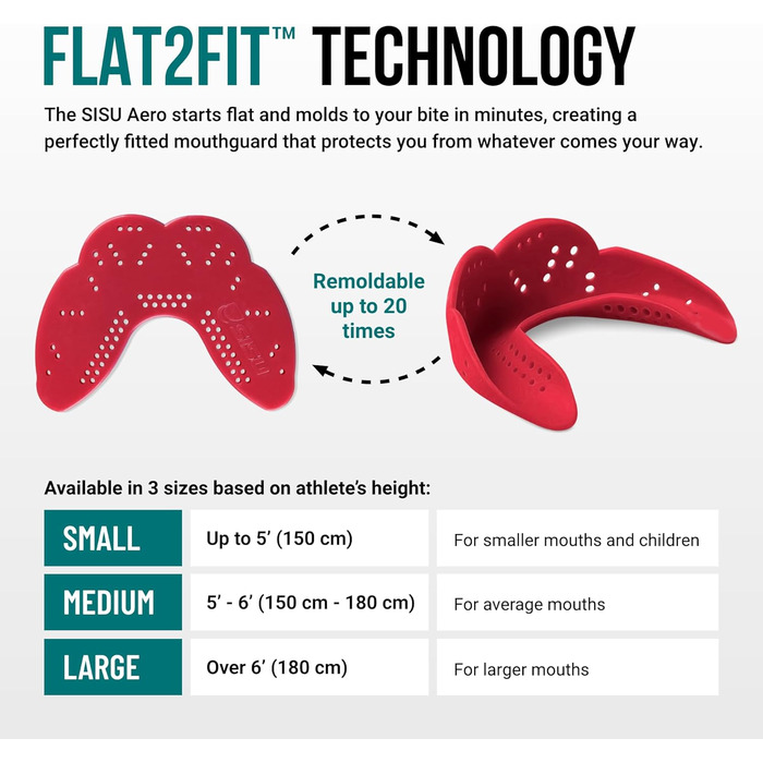 Захисний кап SISU Aero для спорту, 1.6 мм, розмір L, блакитний/червоний