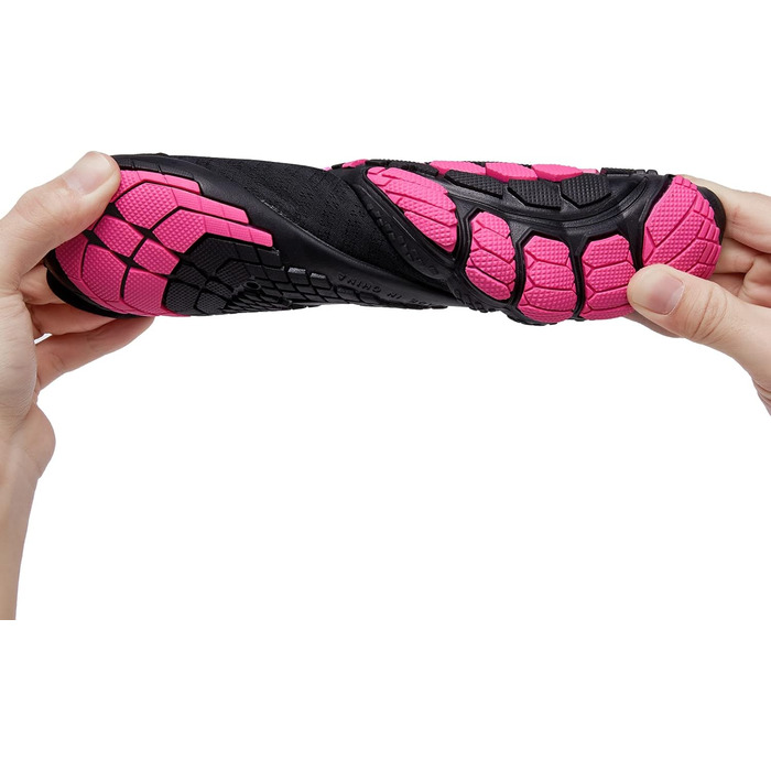 Водні черевики Raqua для чоловіків та жінок, плавання, пляж, чорний, рожевий, 36 EU