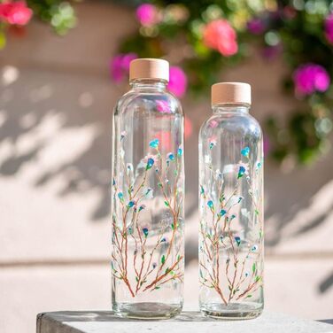 Скляна пляшка для води Carrybottles 1 л, спортивна, BPA-free, герметична, для газованої води, екологічна, виготовлено в Німеччині