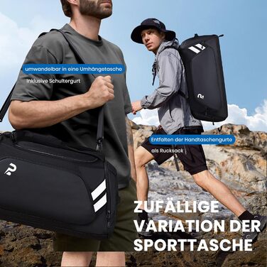 Спортивна сумка для чоловіків та жінок, 58L, велика дорожня сумка з відділенням для взуття та мокрих речей, сумка для тренувань, сауни, фітнесу, спортзал, подорожі