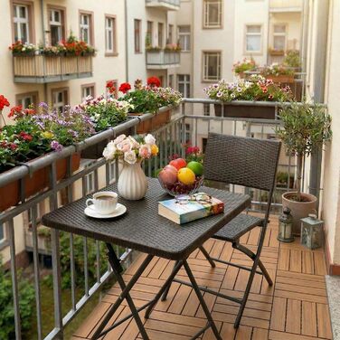 Складний стіл HollyHOME для пікніка та кемпінгу 60x60 см, коричневий. Садові, балконні столи, стіл для кухні, BBQ, вечірок