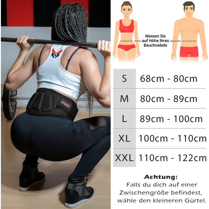 Пояс для важкої атлетики Raigeki Fitness XXL чорний – для бодібілдингу, пауерліфтингу, кросфіту (з планами тренувань)