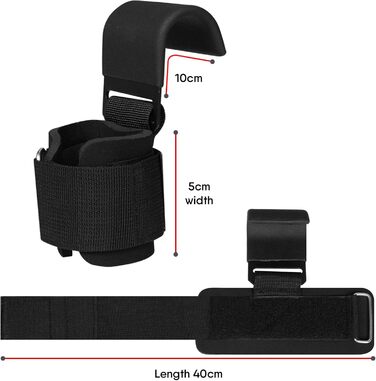 Набір для важкої атлетики: гак для тяги з гумовими ручками, захист зап'ястя з неопрену, 7 мм, для силових тренувань