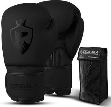 Боксерські рукавички Serigala для боксу, MMA, муай-тай, тренувань та спарингів з підвищеною стабільністю та ударною силою, у комплекті з сумкою