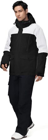 Чоловіча куртка G NOWING для сноубордингу та лижного спорту, водонепроникна, білий + білий (XXL)