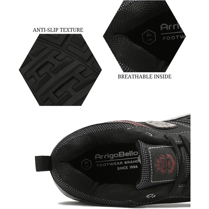 Кросівки чоловічі ARRIGO BELLO для активного відпочинку, спорту та прогулянок. Розміри 41-46 (43 EU, A3, чорний)