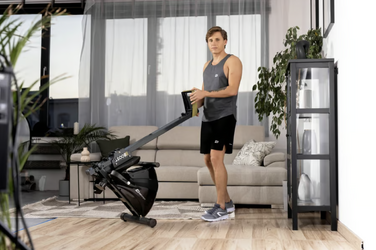 Гребний тренажер Hop-Sport HS-030R Boost золотистий