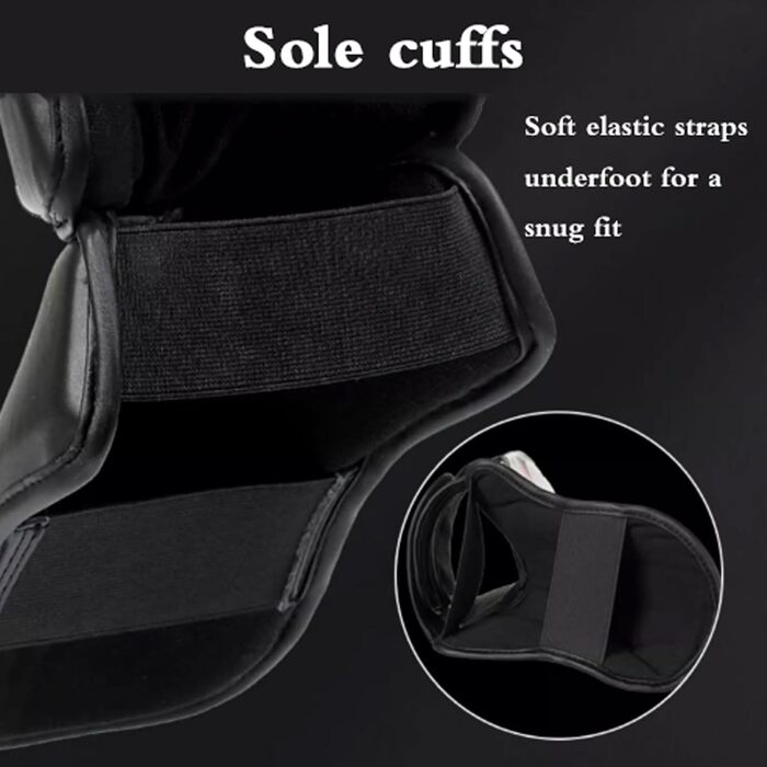 Захист ніг для Муай Тай, бойових мистецтв, з захистом гомілки та зап'ястя, чорний