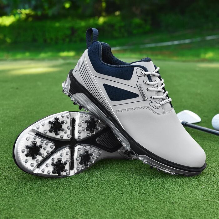 Гольф-взуття чоловіче ULTIANT, водонепроникне, з шнурівкою, дихаюче, для тренувань (сірий, 48 EU)