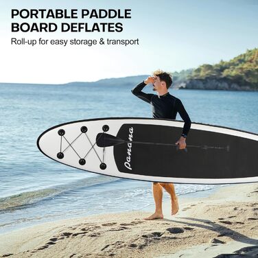 Надувна SUP-дошка Panana 305x76x15 см з преміум аксесуарами, комплект для серфінгу, регульоване весло, ультралегка, неслизька поверхня
