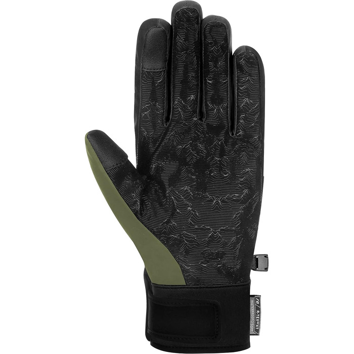 Чоловічі/унісекс лижні рукавички Reusch Raptor R-TEX XT Touch-Tec, водонепроникна мембрана, теплі зимові рукавички для сноуборду та гірськолижного спорту, сенсорний екран, оливкові/чорні, розмір 8