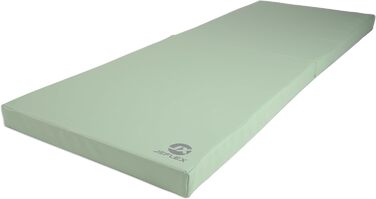 Складаний гімнастичний мат Jeflex 200x70x8 см, зелено-сірий, для фітнесу та дитячої кімнати, портативний, Німеччина