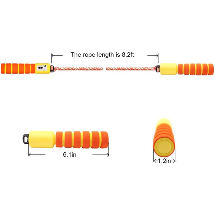 Стрибкова скакалка Sunshine Smile Springseil: для боксу, спорту, дітей, з лічильником (червоний, жовтий)